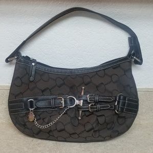 Chaps Purse Handbag Black & Brown Boho Hobo